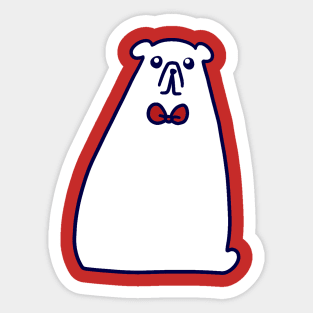 Bowtie Polar Bear Sticker